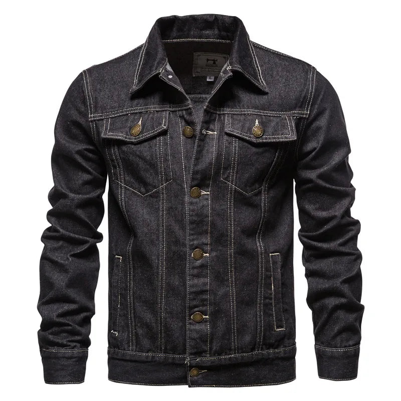 Hommes Motorcycle Denim Jacket
