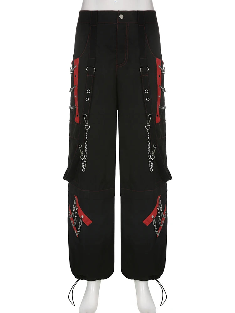 RStrip Chain Fashion Cargo Pants