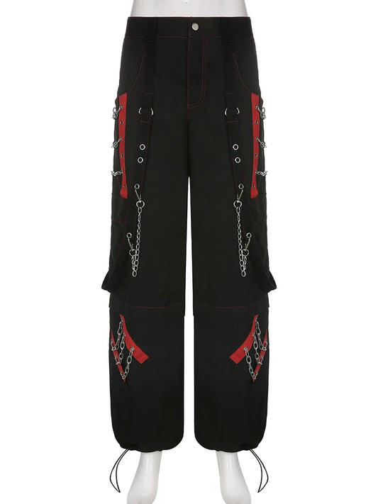 RStrip Chain Fashion Cargo Pants