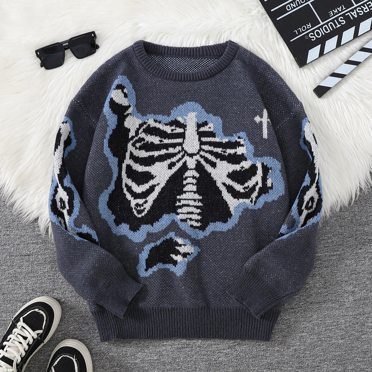 Skeleton Split Sweater