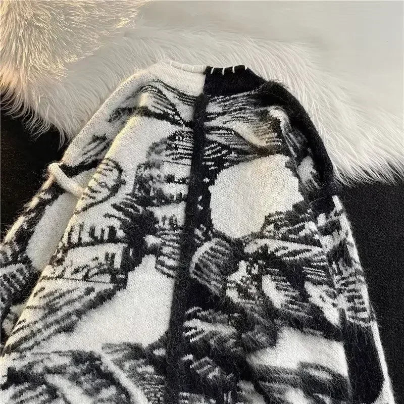 Black N White Cardigan