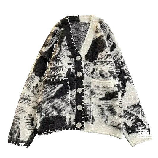 Black N White Cardigan