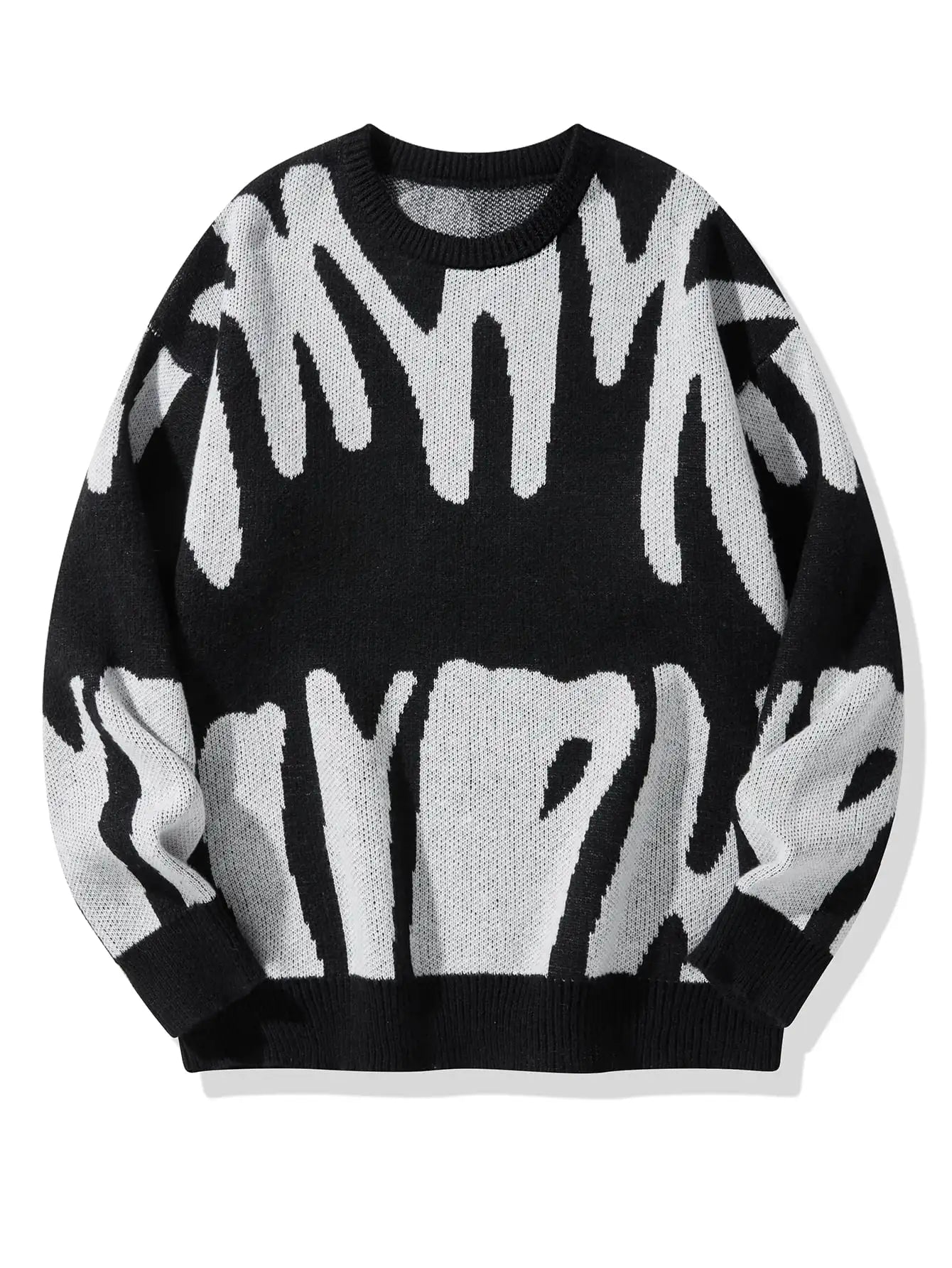 Wavy Contrast Sweater