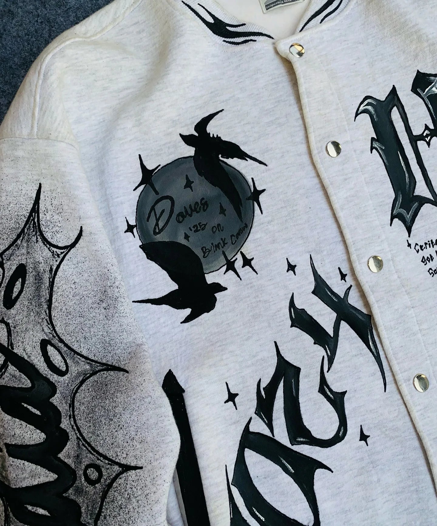 Designer Gothic Doves Sweater