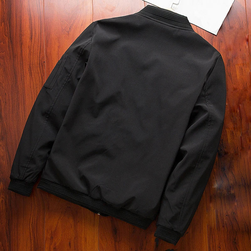 Clean Windbreaker Slim Bomber Jacket
