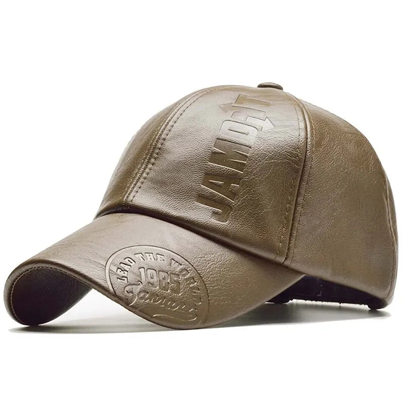 Pu Leather Casual BB Hat