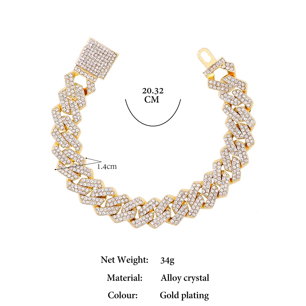 Iced Out Cuban Chain Bracelets