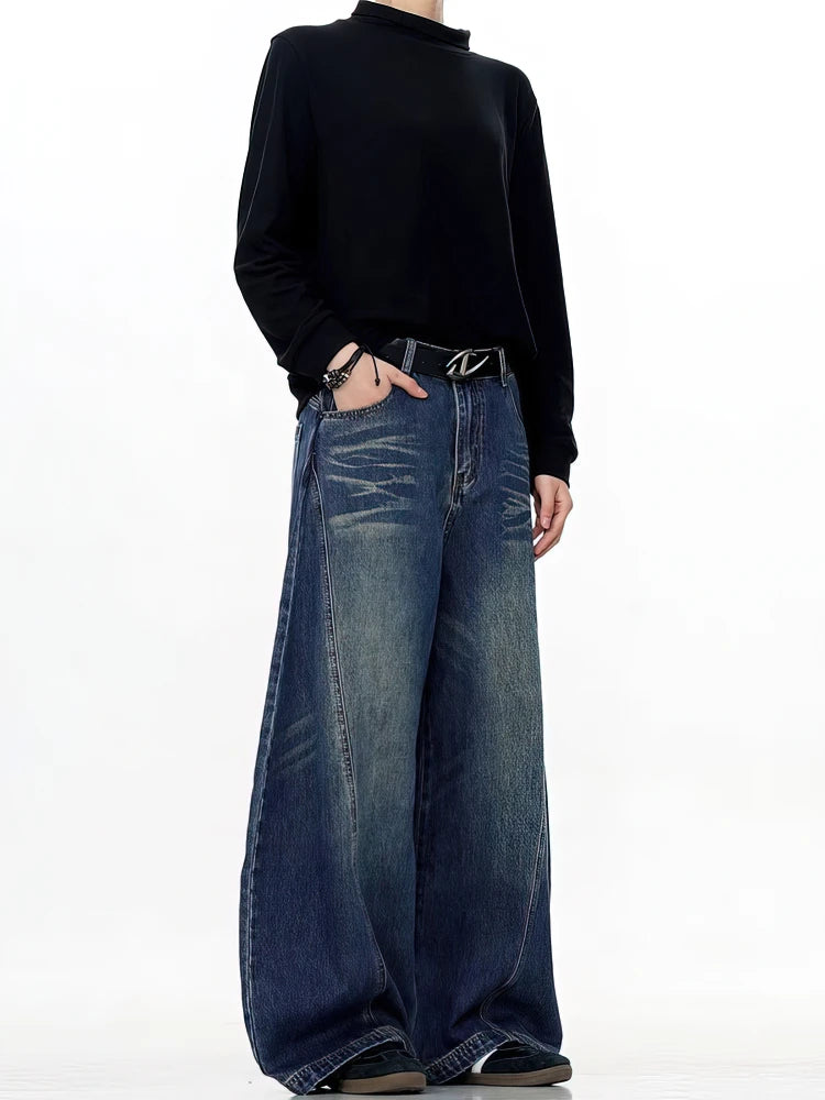 Curved Blade Cowboy Denim Jeans