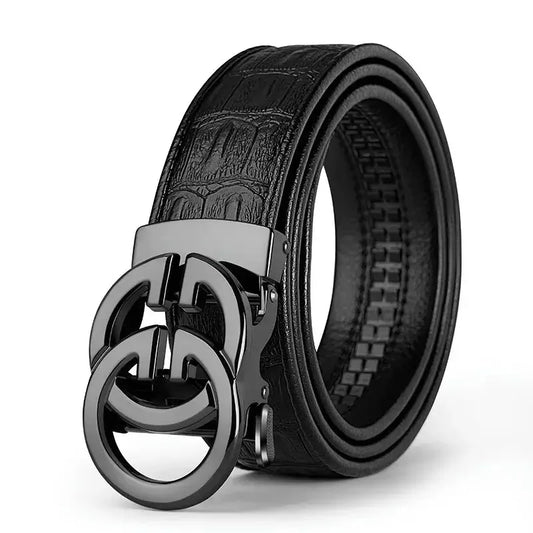 Automatic Alloy Leather Belt