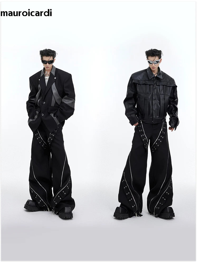 Mitternachts-Gurtwerk Designer Trousers