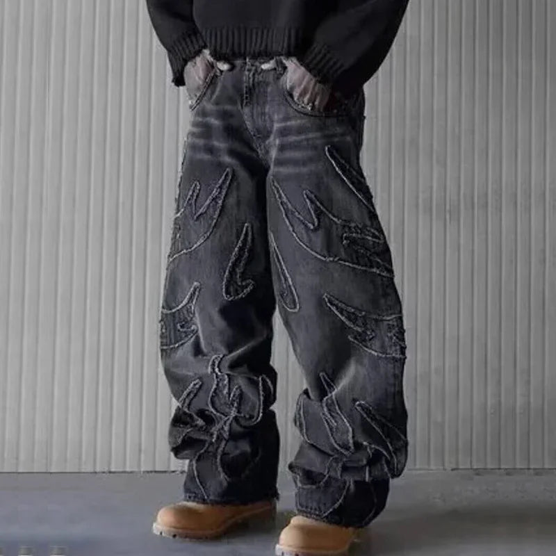 Flammes Nocturnes Baggy Jeans