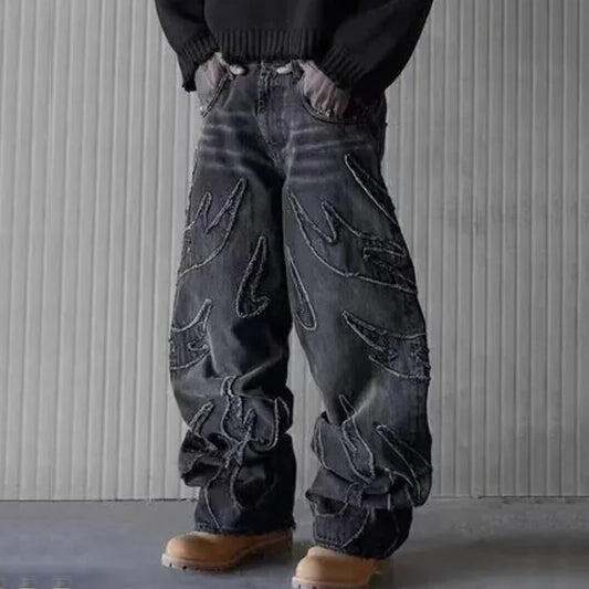 Flammes Nocturnes Baggy Jeans
