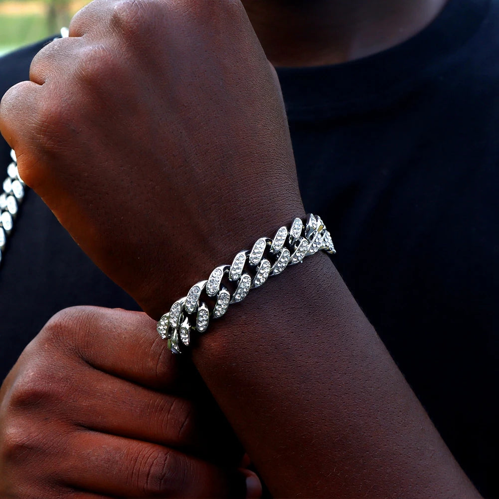 Iced Out Cuban Chain Bracelets