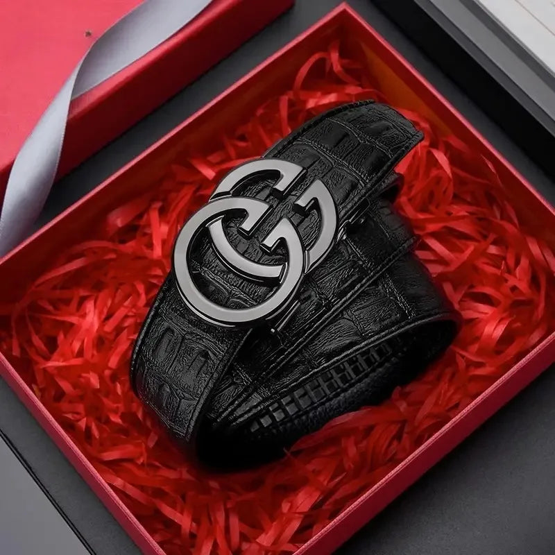 Automatic Alloy Leather Belt