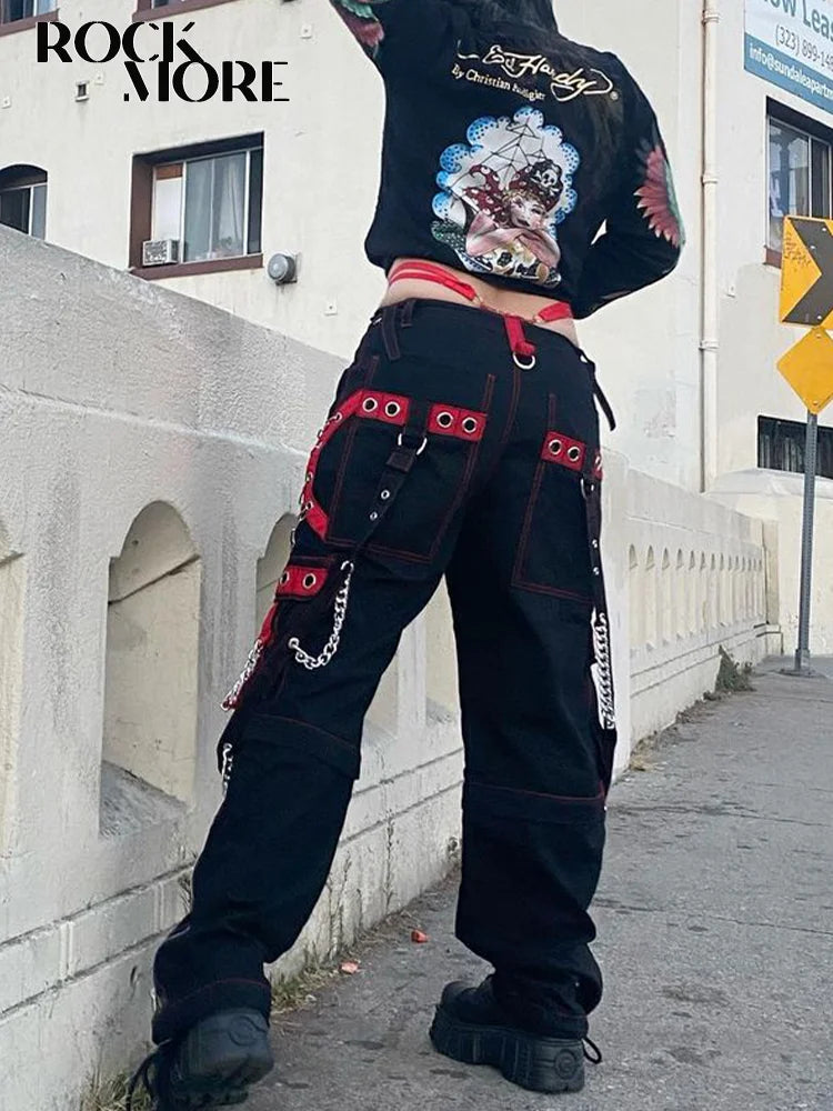 RStrip Chain Fashion Cargo Pants