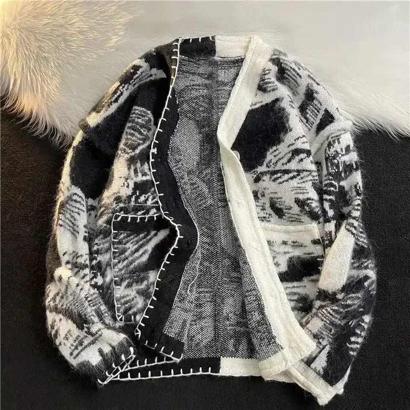 Black N White Cardigan