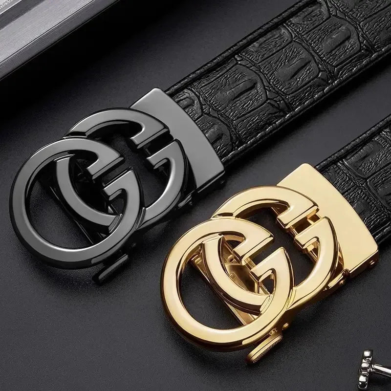 Automatic Alloy Leather Belt