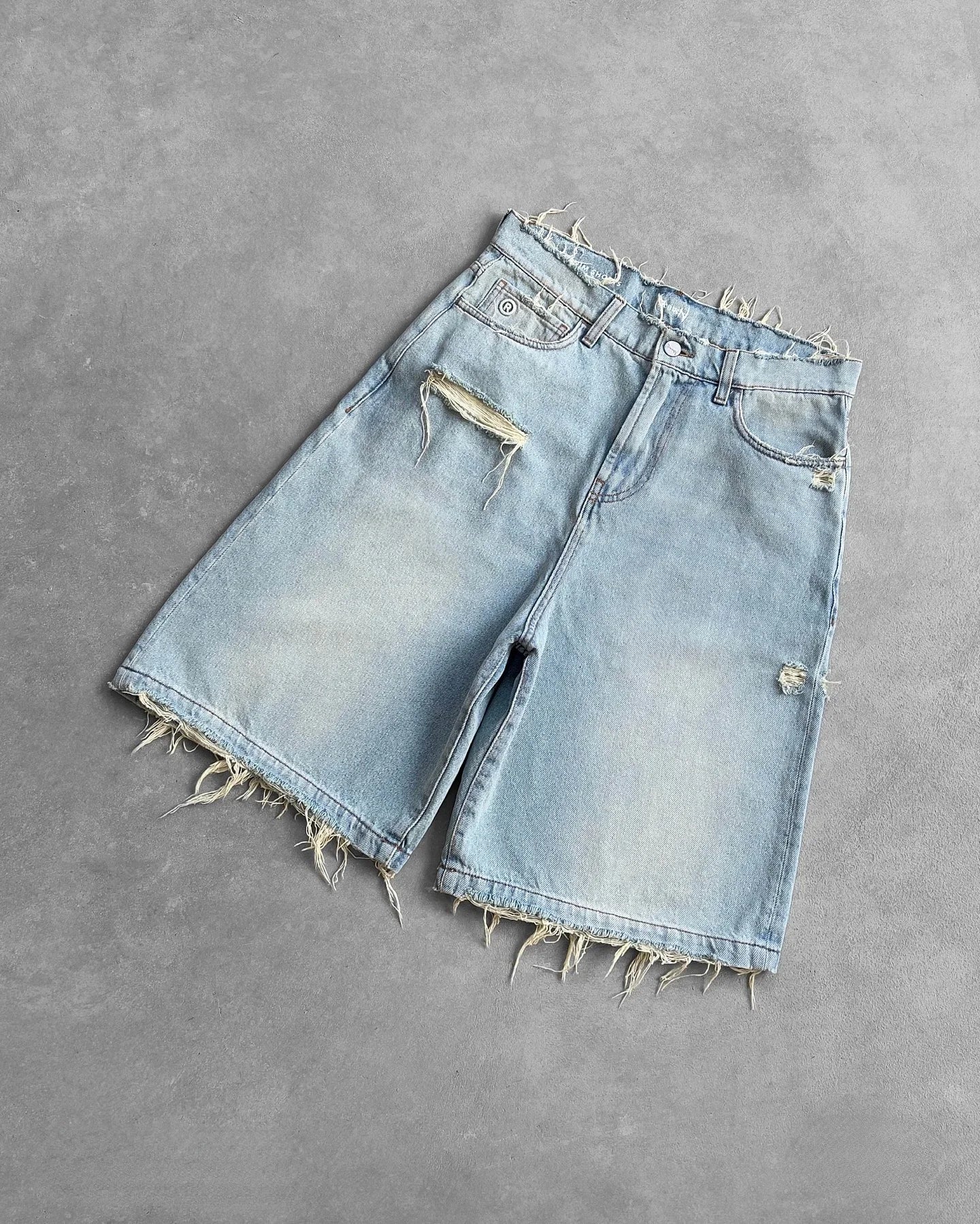 Ripped Y2K Punk Denim Jorts
