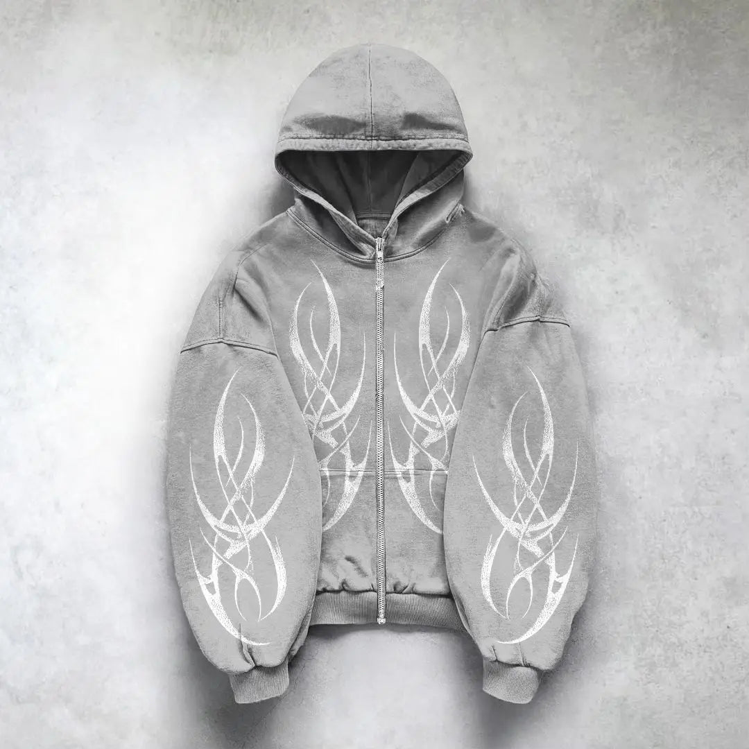 Gothic Punk Graphic Hoodie